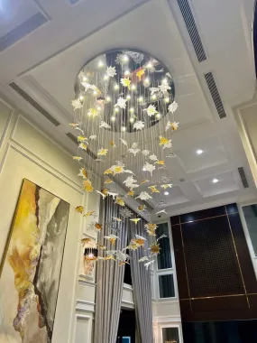 Đèn Thả Thông Tầng Lá Phong Pha Lê Cao Cấp | Đèn Trang Trí TLV