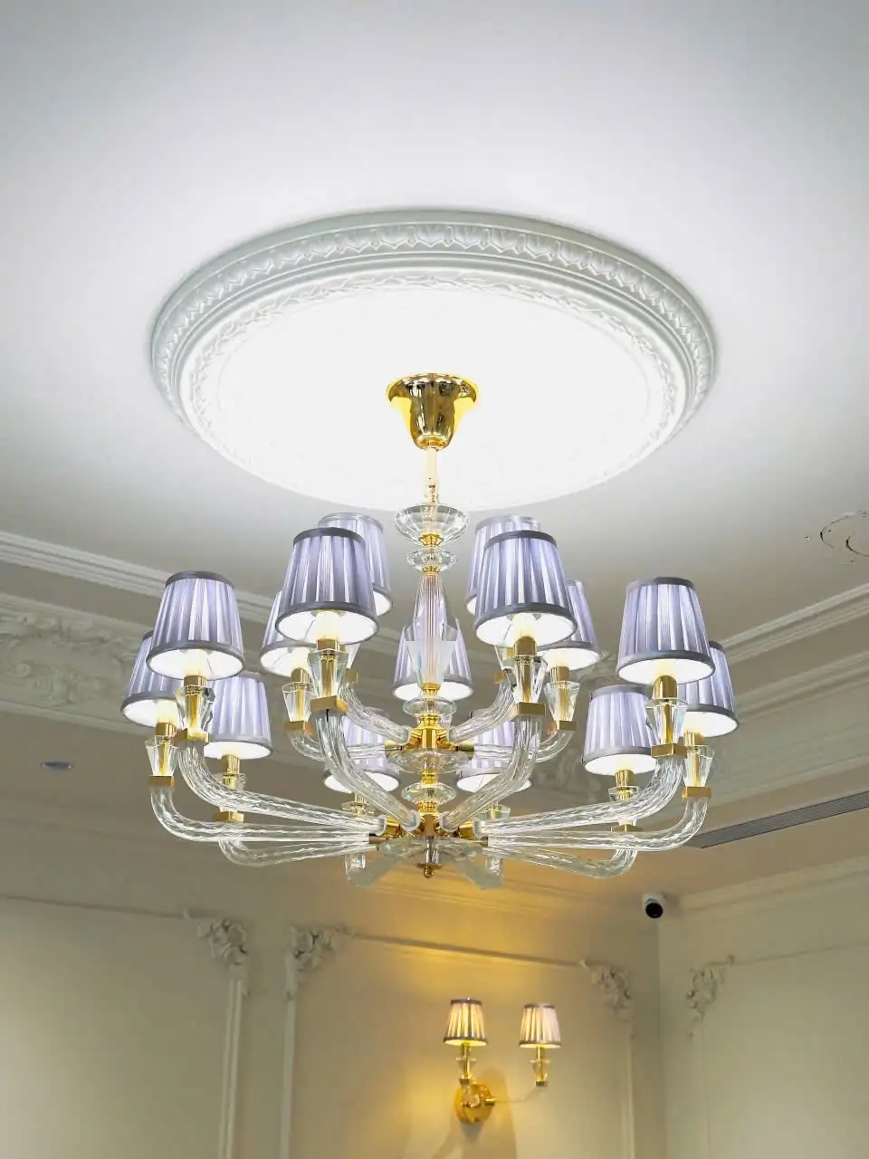 Đèn Chùm Tân Cổ Điển Chao Vải Cao Cấp TLV - Sang Trọng Châu Âu